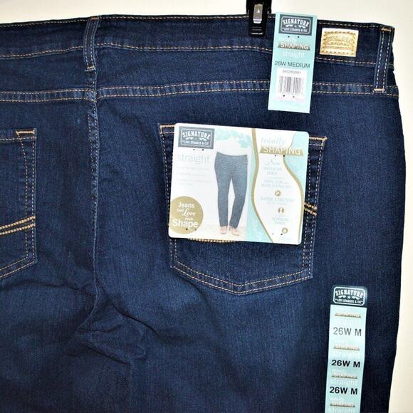 New Levi's Women's Plus Shaping Tummy Control High Rise Straight Denim Jeans 26W - Picture 4 of 5